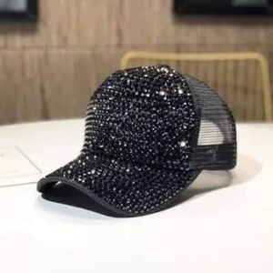 Black Rhinestone Bling Hats For Women